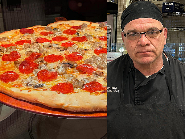 FIT chef with pizza